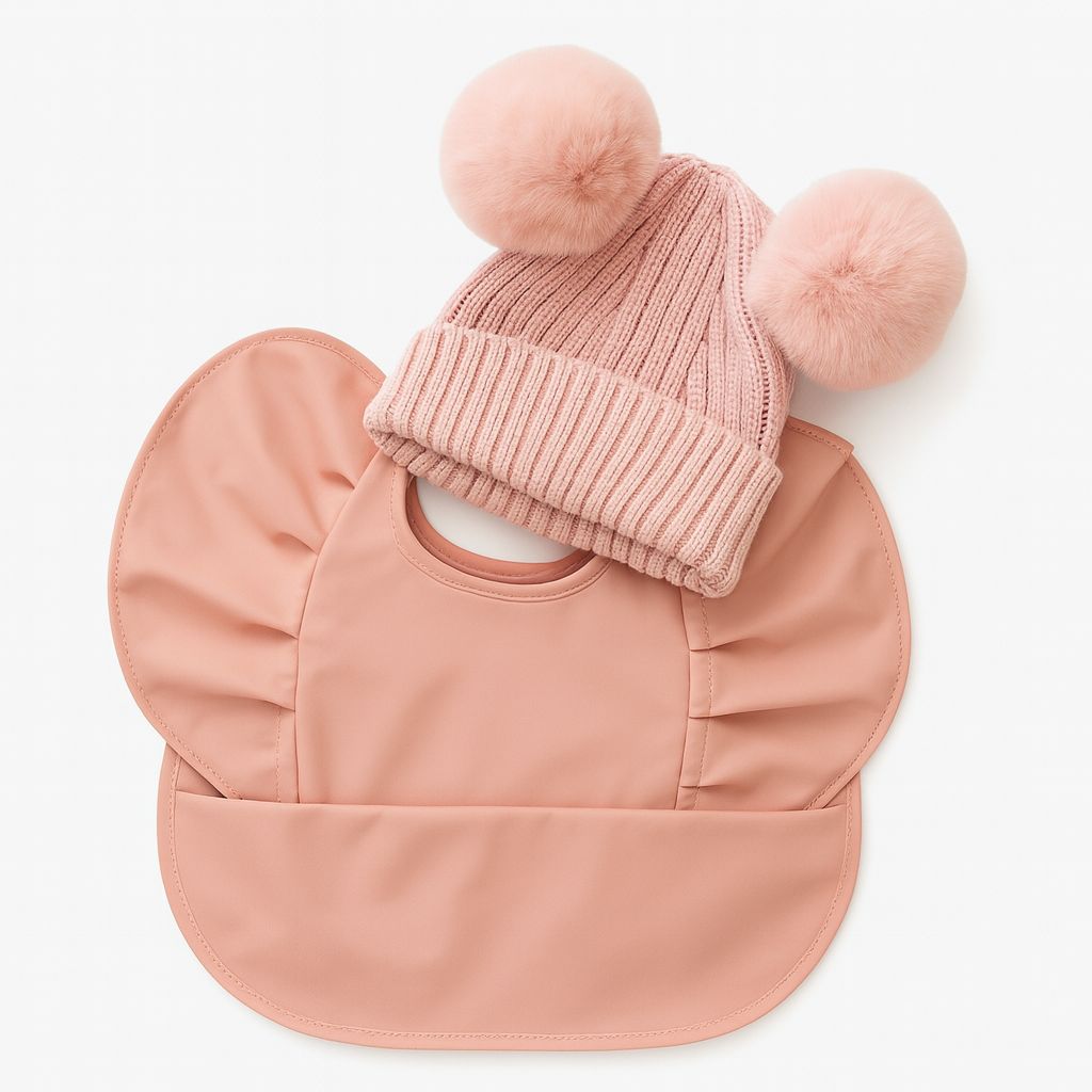Baby Beanie Bib Duo – Babero + gorrito