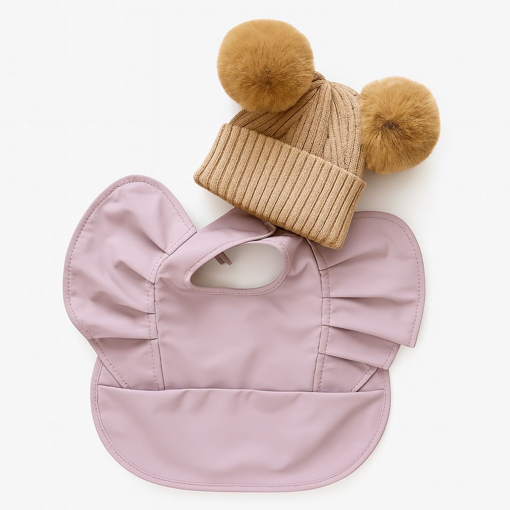 Baby Beanie Bib Duo – Babero + gorrito