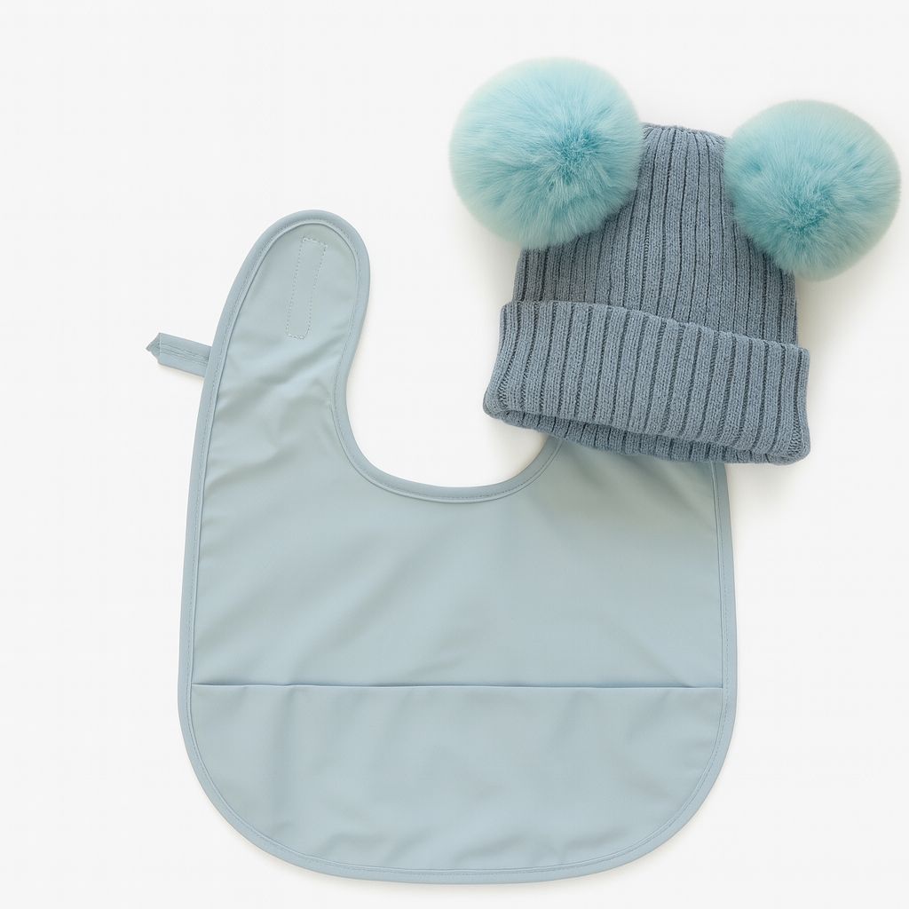 Baby Beanie Bib Duo – Babero + gorrito